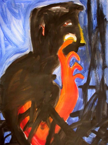 Nariz 1 - 100x70cm - Óleo Papel - 2004.